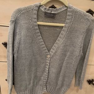 Wooden Ships Paola Buendia lightweight gray sweater - 3/4 sleeves - Size S/M